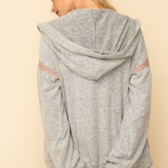 Hem & Thread Hoodie Zipper Jacket NWT - Picture 7 of 8